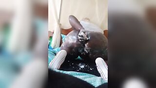 Yoghurt ass babe getting naughty
