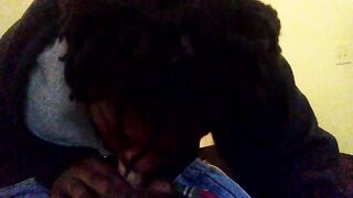 POV Ebony Queen sucks out a soul