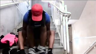 TEENS CAUGHT FUCKING ON THE STAIRWELL
