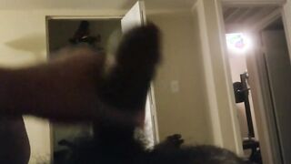 WIFE GIVES ME ROUGH HANDJOB UNTIL I CUM A BIG LOAD